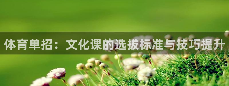 体育单招：文化课的选拔标准与技巧提升