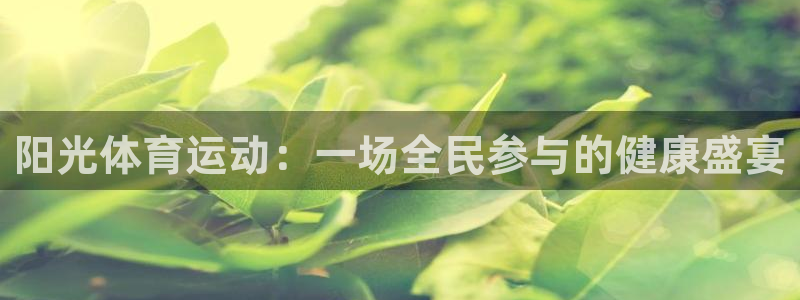 阳光体育运动：一场全民参与的健康盛宴